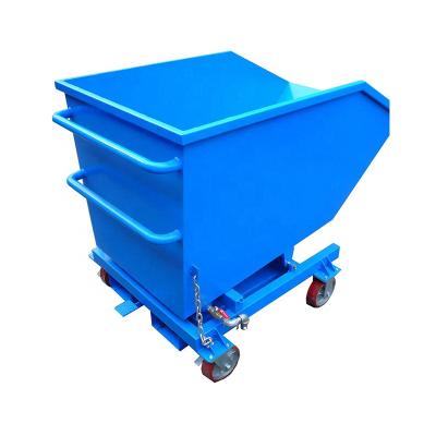 China Durable Self Dumping Customizable Heavy Duty Metal Scrap Iron Cart for sale