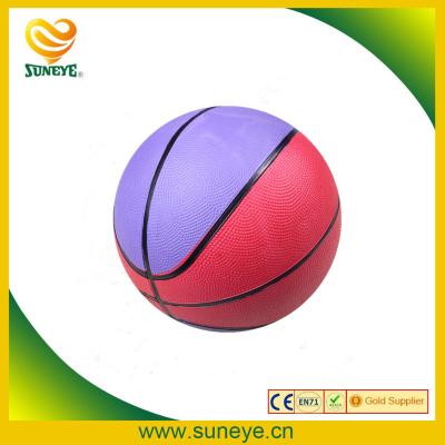 China Equipments Rubber Equipment Training Outdoor Colorful Rubber Basketball for sale