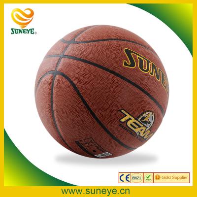 China PU Printed Custom Logo PU Leather Strain Basketball for sale