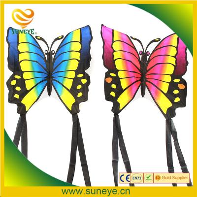 China Plastic Butterfly Kite Easy To Fly Single Line Funny Sports Toy Gift Funny Sport Outdoor Kite Tail 1.5M For Kids Outdoor Playing Toys for sale