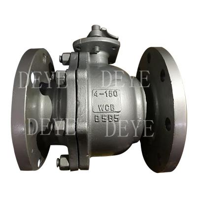 China Industry cast carbon steel A216 WCB 150lbs floating flanged ball valve with cheap prce for sale