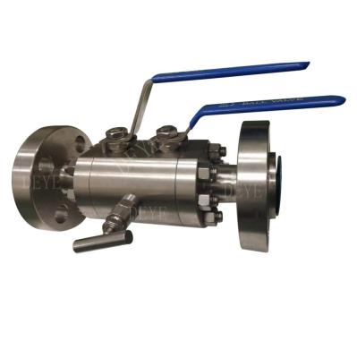 China Industry Double Block And 600# Slot Drawoff Ball Valve for sale