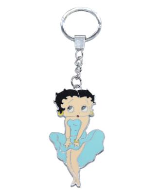 China Fashionable Metal Betty Boop Star Enamel Key Colorful Chain for sale