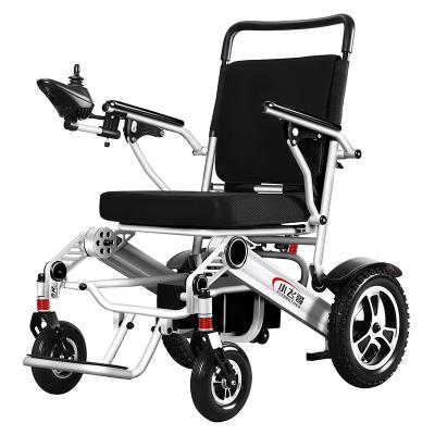 China Best Price Aluminum Lightweight Wheelchair Electric Portable Folding Electric Wheelchair With Remote Control 61*32*78cm for sale