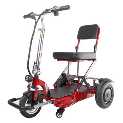 China Lightweight Electric 3 Wheels Electric Portable Folding Handicap Scooter Rubber Adult Motorized Tricycles 3 Wheel Scooters for sale