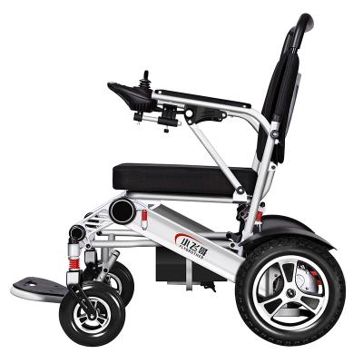 China Lightweight Aluminum Alloy Power Wheelchair Cheap Price Portable Folding Electric Wheelchair 120kgs for sale