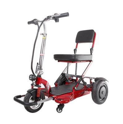 China Brushless Elderly Mobility Scooters  Rubber Folding Tricycle Electric for sale