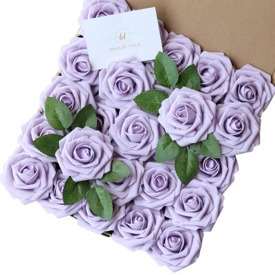 China Chic Artificial Roses Flowers Real Look Roses Foam Flowers Foam Roses For Wedding And Party Baby Shower for sale