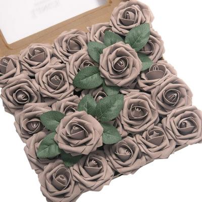 China Chic Artificial Look Artificial Roses Real Flower Rose 50pcs w/ Stem For Party Wedding Bridal Baby Shower DIY Bouquets Centerpieces for sale