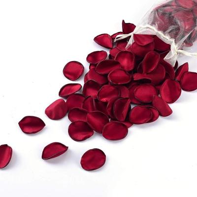 China Wedding Flower Bridesmaid Scatter Petals Artificial Silk Rose Petals 250pcs For Wedding Table Centerpieces Wine Red for sale