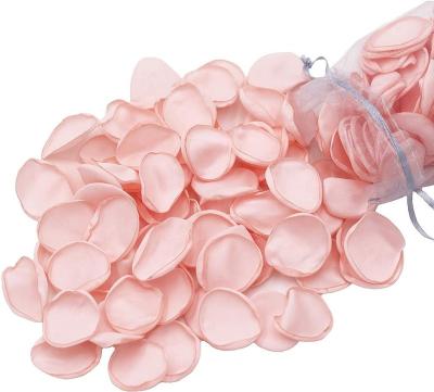 China Beautiful 200Pcs Colorful Silk Satin Rose Blush Petals for Weddings Rose Decorations Great for Wedding Party Shower Decor Bridesmaid Bridal Aisle for sale