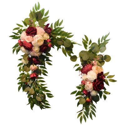 China Real Touch Peony Eucalyptus Wedding Centerpiece Flower Arrangement Silk Ceremony Reception Party Party Arch Flowers for sale