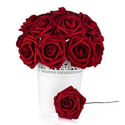 China 2020 chic hot sale 25pcs PE foam boxed flower rose artificial foam rose flower for wedding decoration for sale