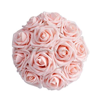 China Chic 25pcs/box Ivory Blushes Real Touch Foam Wedding Centerpiece Lavender Roses w/stem Decorative Flowers Artificial Christmas Flowers for sale