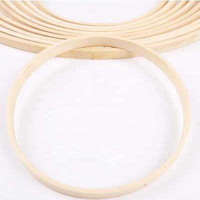 China Beautiful colorful wooden bamboo floral 8inch circles weave rings for making craft wedding decor and garland wall hanging for sale