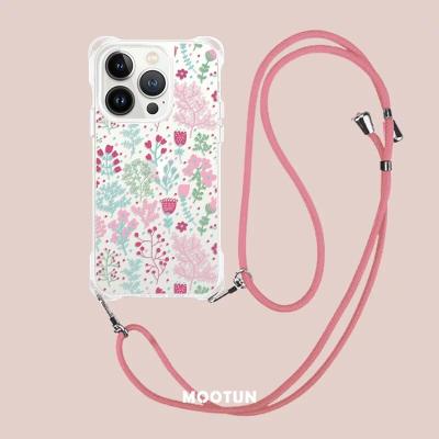 China High Quality Shockproof Shockproof Structure Phone Case Cover With 133cm Cotton Adjustable Strap Neck Lanyard For Samsung for sale