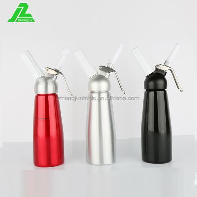 China Sustainable durable aluminum with leak-free forged aluminum whipped cream dispenser for sale