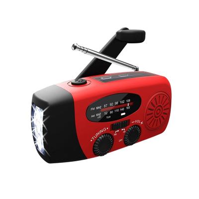 China PORTABLE Portable emergency hand crank radio with solar bank power for sale