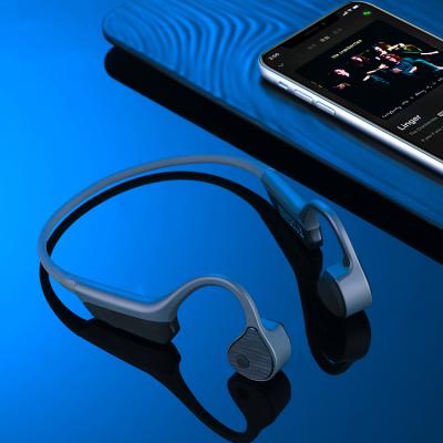 China IPX6 Osteoconductivity Sports Open Headband Wireless Microphone Headset Bone Ear Bone Conduction Gym Retraining Motor Blue for sale