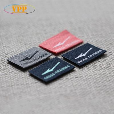 China Sustainable Custom Textured Woven Labels For Apparel High Density Damask Label for sale