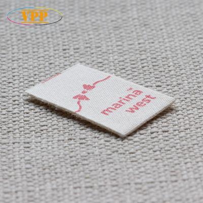 China Sustainable Custom Silk Printing Cotton Labels Organic Cotton Neck Labels Underwear Label Labels For Baby Use for sale