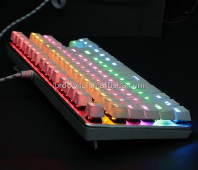 China ERGONOMICS Mini Gaming 87 Key Backlit Wired Mechanical Keyboard for sale