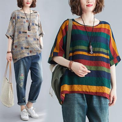 China Breathable Hot Selling Europe And American Cross-Border Loose Oversized Luxury T Shirt Base Shirt Female Bat Sleeve Ins Top for sale