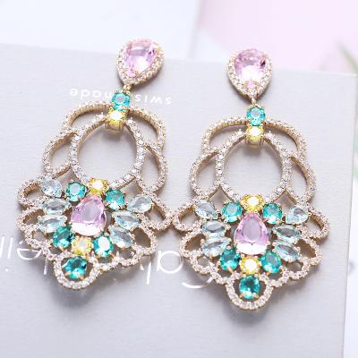 China Wholesale CLASSIC Customize Luxury Hollow Dress Earrings Beautiful Style Wedding Accessori For Women Drop Earrings for sale