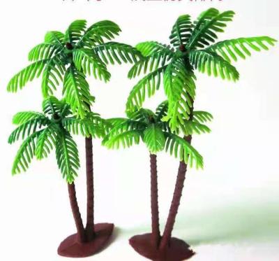 China Hot Wholesale Amazon Cake Decoration 14cm Plastic Small Artificial Palm Trees 12cm Tall Cake Decoration for sale