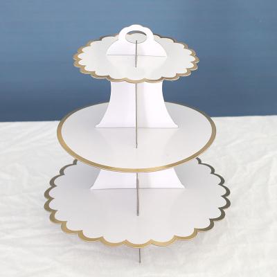 China Wholesale Stocked 3 Tier Cupcake Stand Cupcake Stand Tower Stand for Weddings Baby Showers Birthday Parties Thanksgiving Cupcake Party for sale