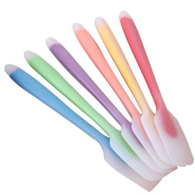 China 2021 Hot Sale 2021 Hot Selling Silicone Cake Tools Cheap Silicone Baking Scrappers Blue Red Pink 28cm 21.5cm Silicone Spatula Butter Cream for sale