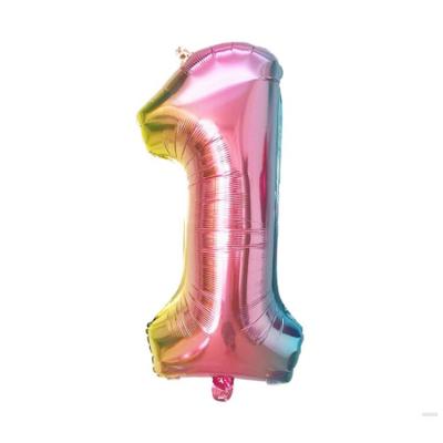 China Foil shiny pink party decoration 2021 wholesale hot sale birthday party decoration number balloons latex party decoration for sale