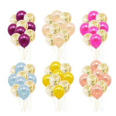 China Wholesale Emulsion 12inch New Rose Gold Latex Balloon Birthday Party Decoration Set Balloon Baby Shower Glitter Paper Party Supplies for sale