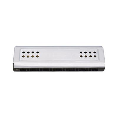 China Hard Toy 28 Holes Popular Music Good Quality Double Tremolo Stainless Steel Harmonica for sale