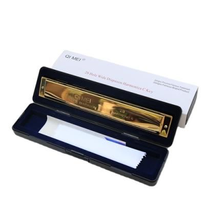 China Hard Stainless Steel 28 Lock Or Hole Width Range Polyphony Harmonica Polyphonic C G Harmonica Musical Diatonic Instrument for sale