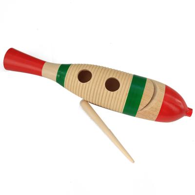 China Advertising well the new type popular product 38cm wooden tube frogs tube baby toys for sale