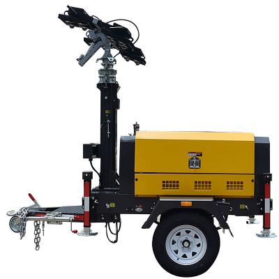 China Diesel Generator Portable LED Tower Light Naturally Aspirated Air Intake Method 1300kg Gross Weight for sale