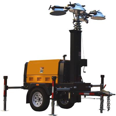 China Portable LED Light Towers Diesel Engine Construction Emergency Light Tower 8-12 Hours Runtime Diesel Light Tower for sale