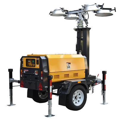 China Mining Areas Diesel Light Tower Towable Light Tower Diesel Generator Mobile Light Tower for sale