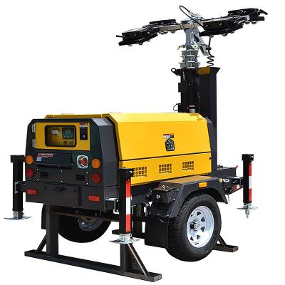 China Emergency Light Tower Metal Halide Lamp Telescopic Light Tower Mobile Light Tower Generator for sale