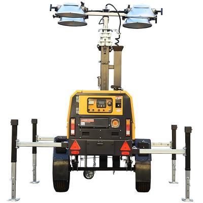 China Events Diesel Light Tower Portable Diesel Engine LED Tower Light Flood Lighting Tower for sale