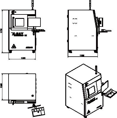 China SMT/EMS X Ray Machine Analysis, Solder Reflow Industrial Inspection Systems 146(W)*128(D)*196(H)cm for sale