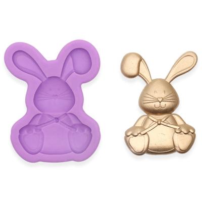 China Factory Design Wholesale Fondant Bunny Shape Silicone Mold Viable New for sale