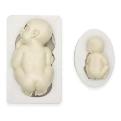 China Viable Hot Selling Fondant Sleeping Baby Shape Silicone Mold for sale