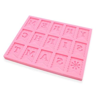 China Sustainable Fondant Numbers Letters Silicone Mold Christmas Silicone Chocolate Mold for sale