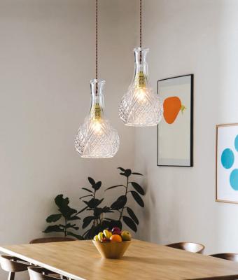 China Iron Personality Restaurant Decoration Retro Bottle Wine Style Chandelier Pendant Light Modern Industrial Art Creative Glass Lamps for sale