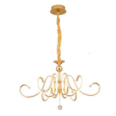 China Modern European Style Residence Living Room Ceiling Mounted Pendant Lamp Modern Led Glass Iron Chandelier Light Chandelier in Bedroom for sale