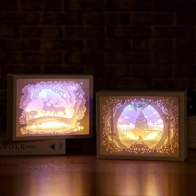 China Wholesale Modern Light Custom Exquisite Home Decoration TSZDD014 Amazon Shade Creative Simplicity 3D LED Holiday Current Paper Carving Lamp View for sale