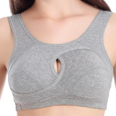 China QUICK DRY Organic Cotton Bra Sports High Exhaust Breathable Padded Fitness Top Women For Gym Running Seamless Crop Wireless Yoga Workout for sale