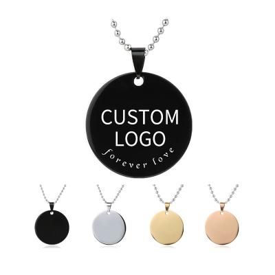 China Europe and America OEM Personalized Name Custom Necklace Fashion Customized Stainless Steel Vertical Bar Thin Pendant Chain Necklace For Women Man for sale